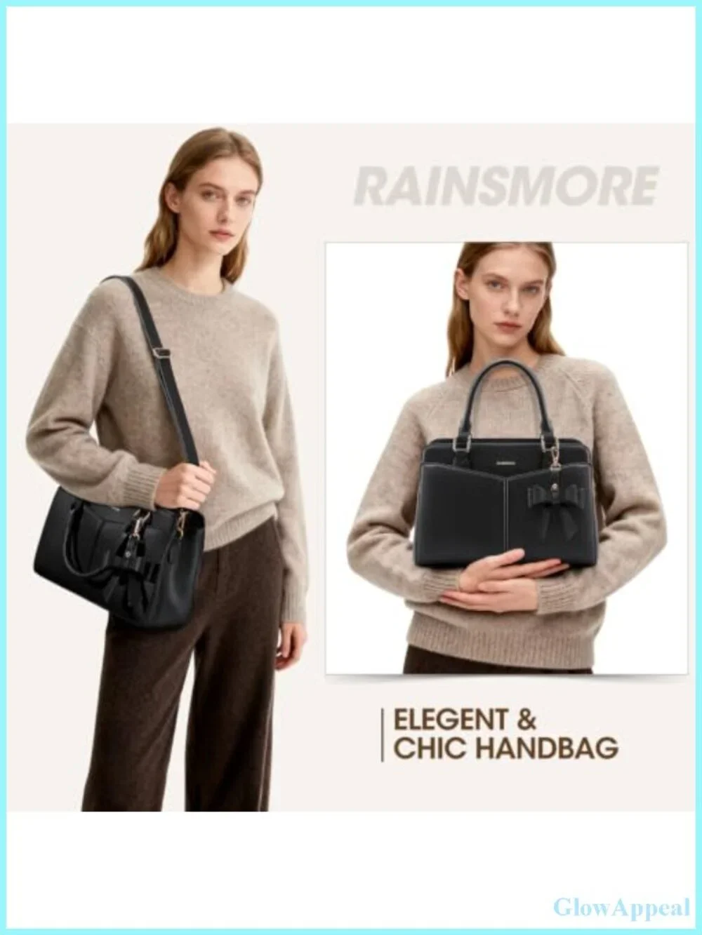 PU Leather Satchel Purse for Women, Work Handbag with Top Handle & Crossbody